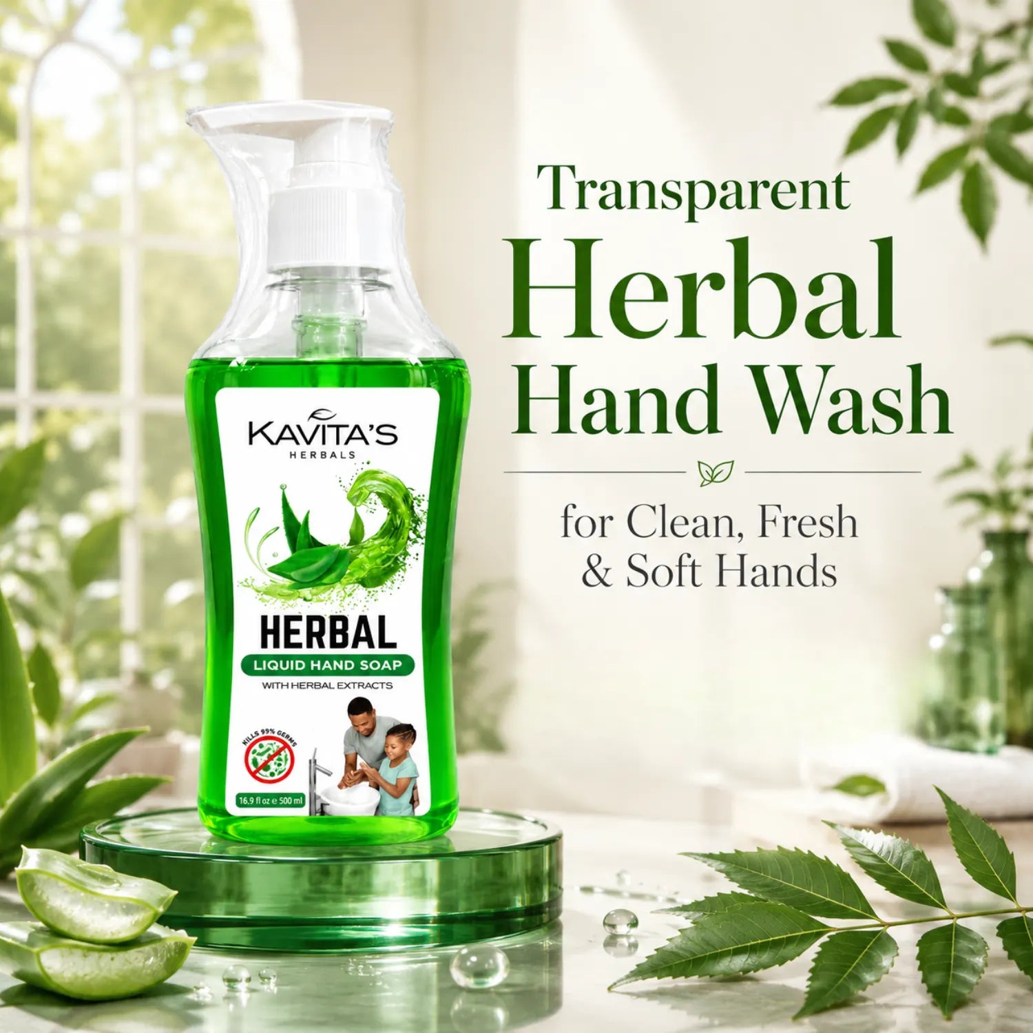 Transparent Herbal Hand Wash