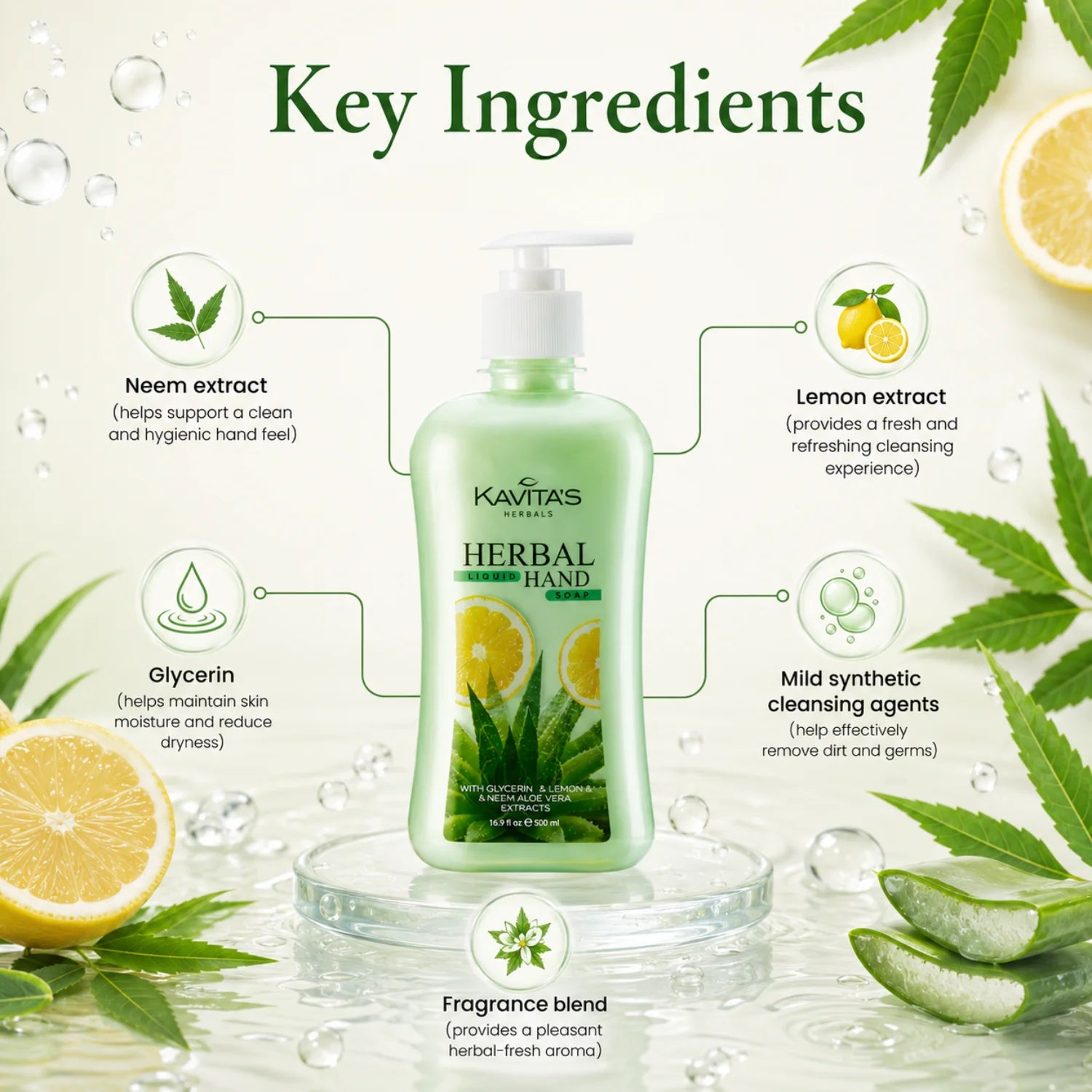 Transparent Herbal Hand Wash