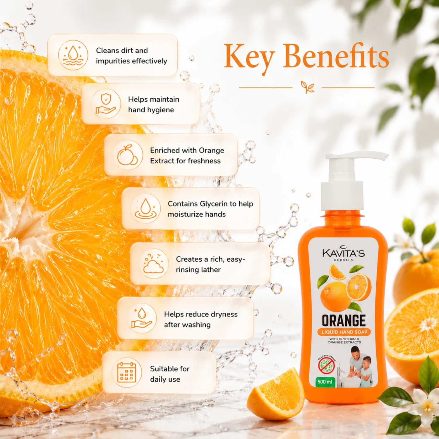 Transparent Orange Hand Wash