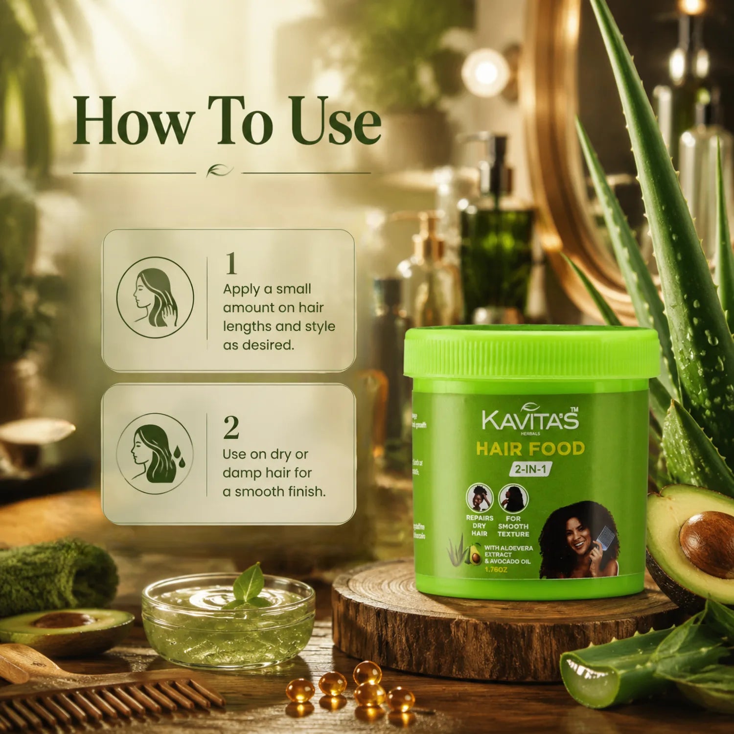 Aloevera & Avocado Hair Pomade / Hair Food