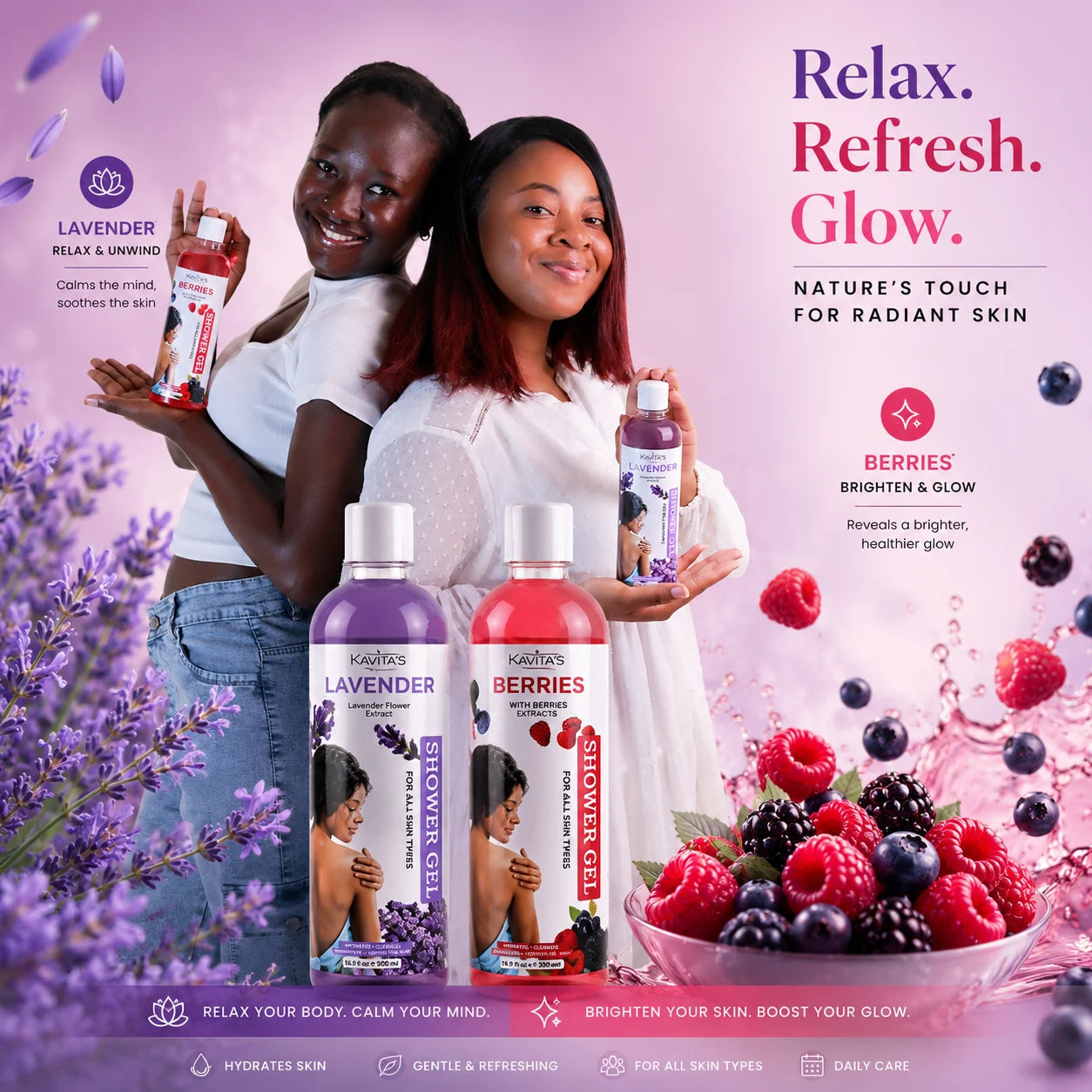 Berries & Lavender Shower Gel Combo
