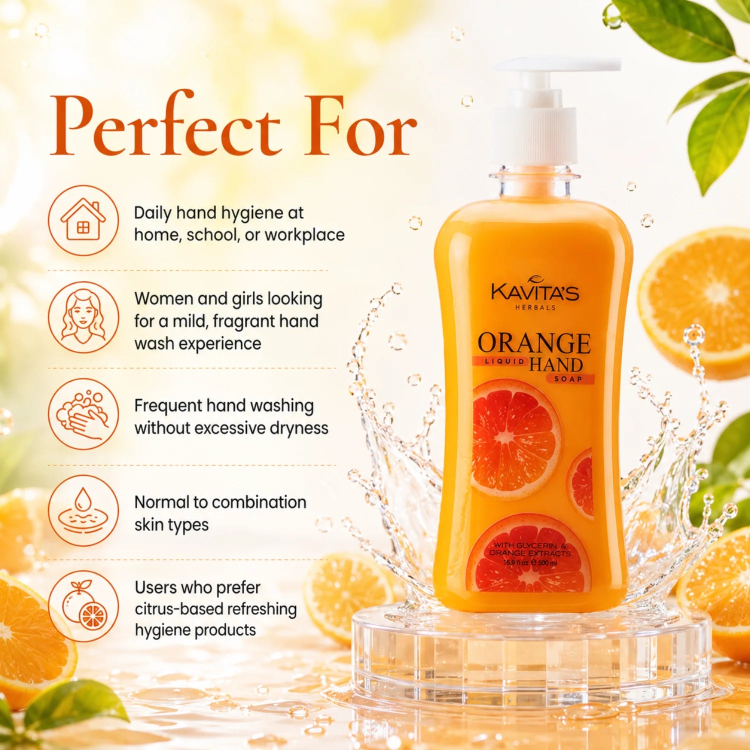 Transparent Orange Hand Wash
