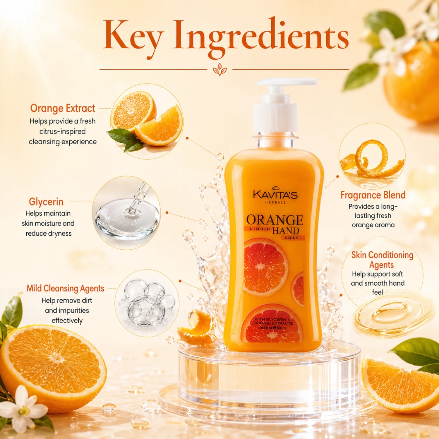 Orange Pearly Handwash