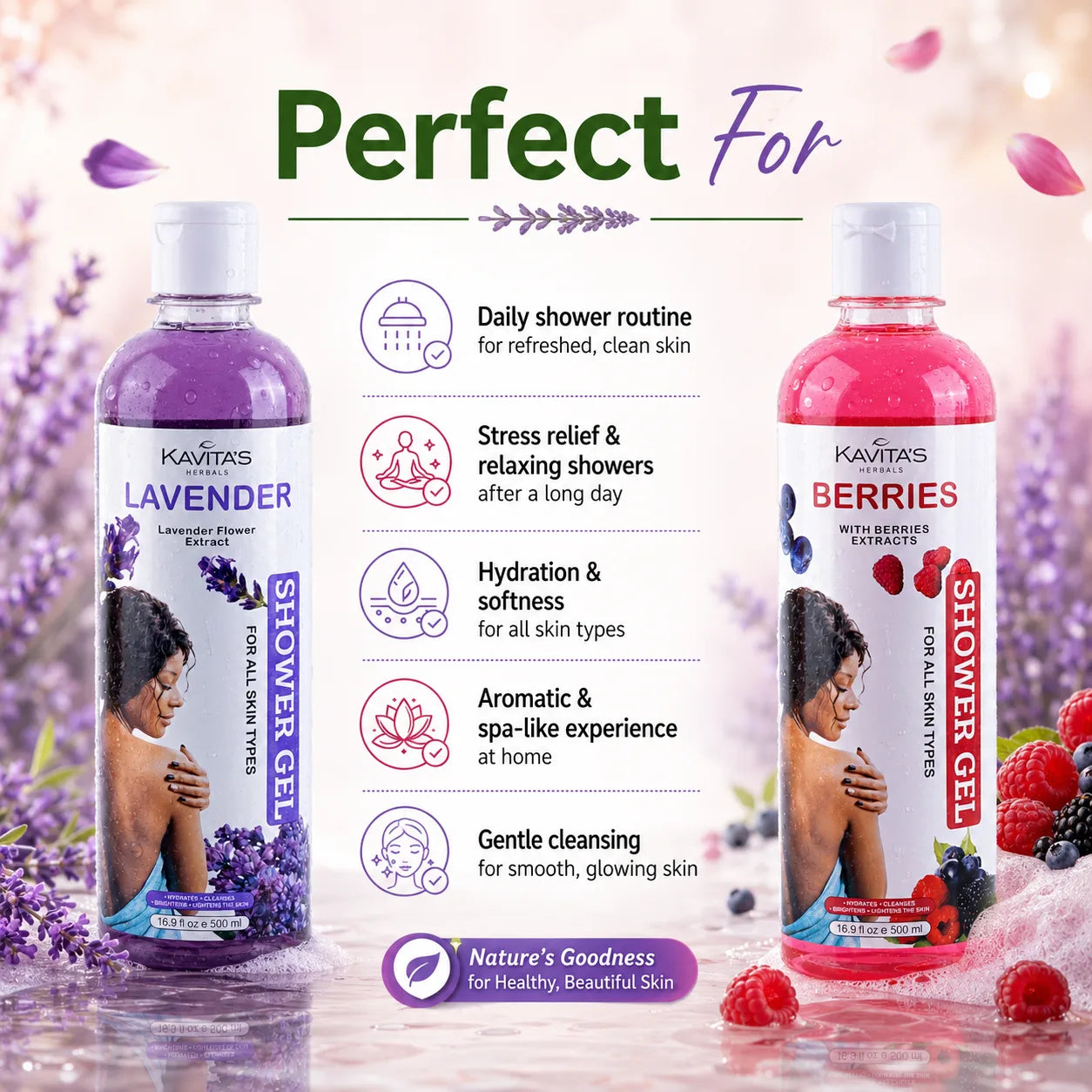 Berries & Lavender Shower Gel Combo