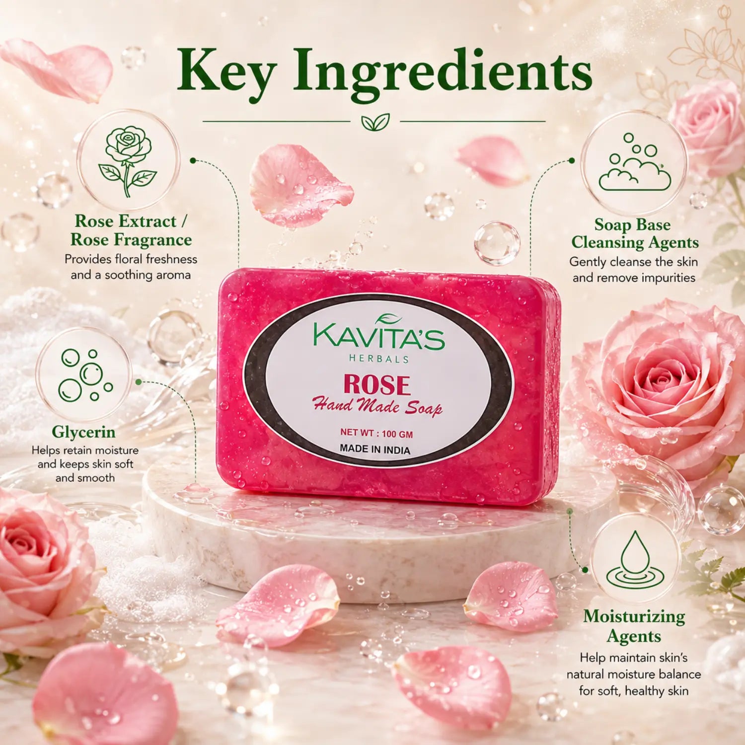 Rose Soap Bar
