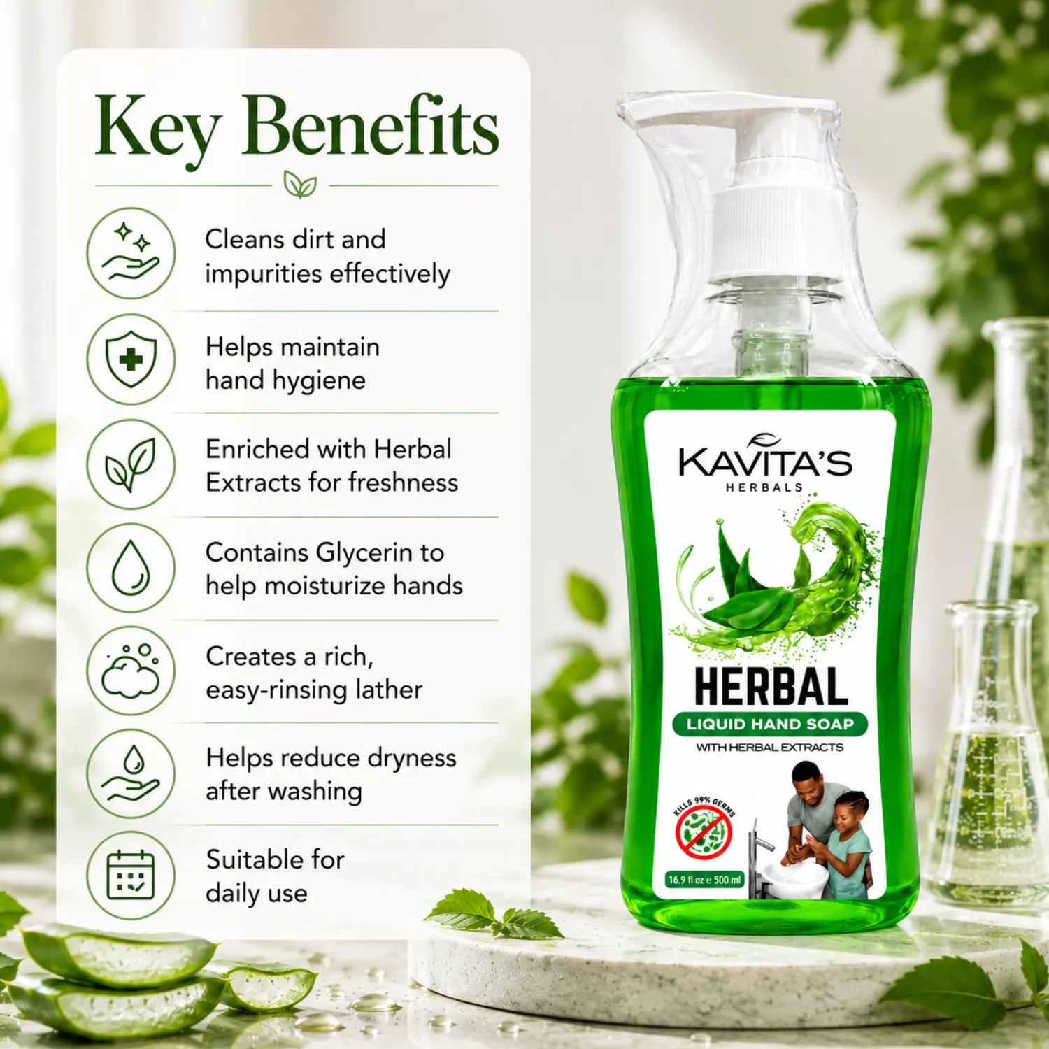 Transparent Herbal Hand Wash