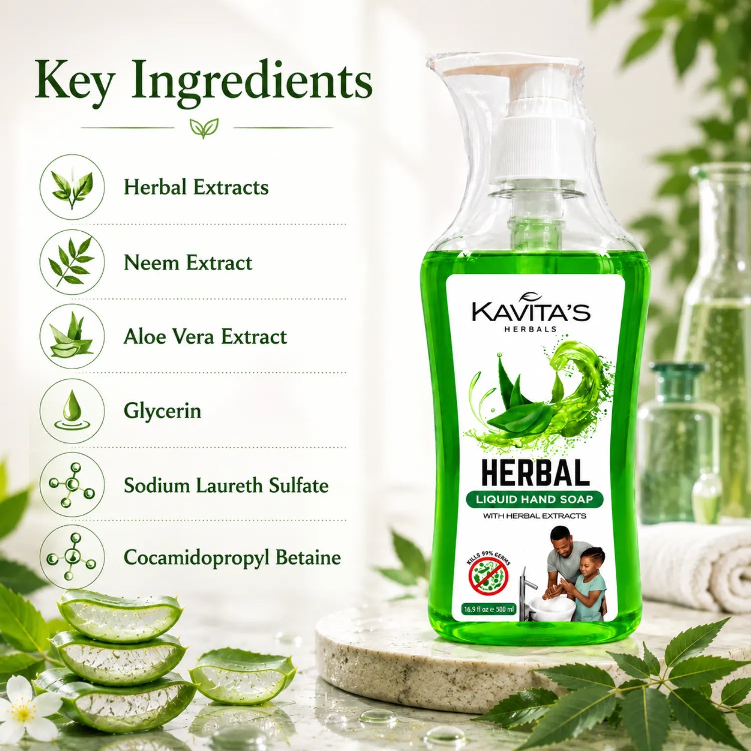 Transparent Herbal Hand Wash