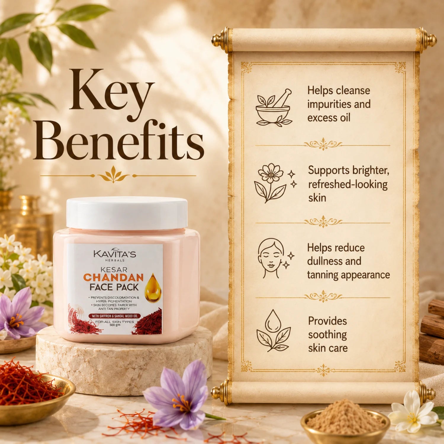 Kesar Chandan Face & Body Pack