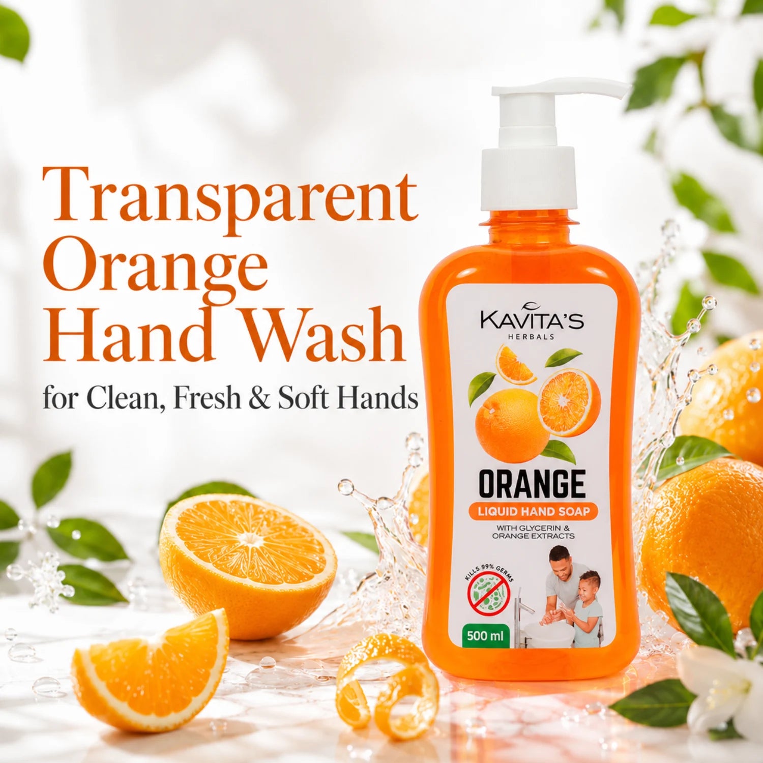Transparent Orange Hand Wash