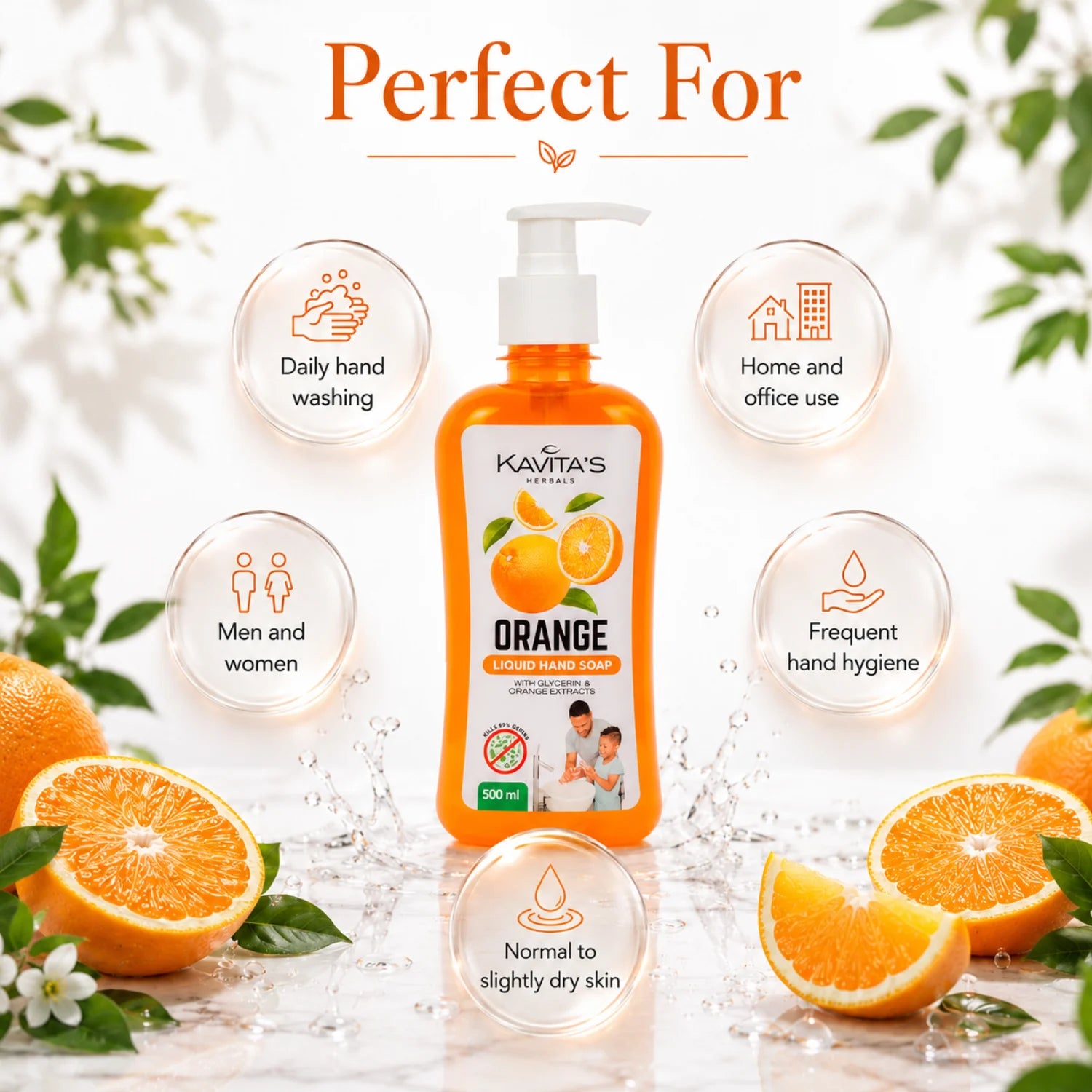 Transparent Orange Hand Wash